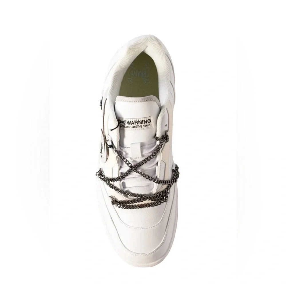 Brand X Court Classic (Toki) White Leather Sneakers Size 10.5